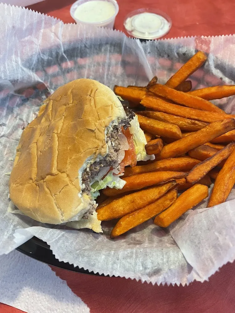Grilled Chicken Sandwich with Sweet Potato Fries