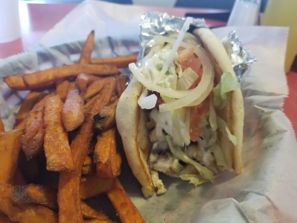Gyro and Sweet Potato Fries